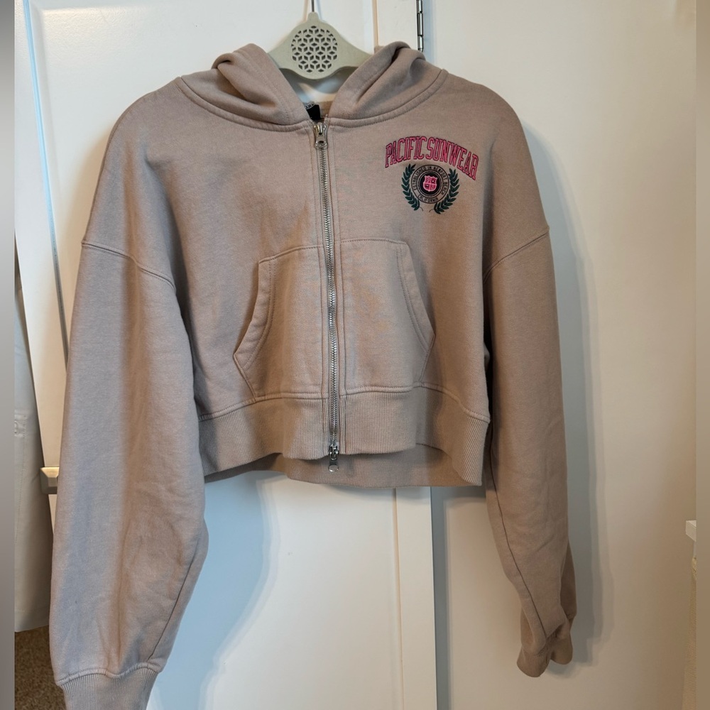 PacSun Women’s Tan Two Zipper Hoodie
